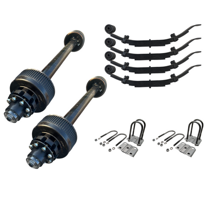 Carter 12K Tandem Axle Kit | Heavy-Duty | Electric Brake | Dexter Compatible