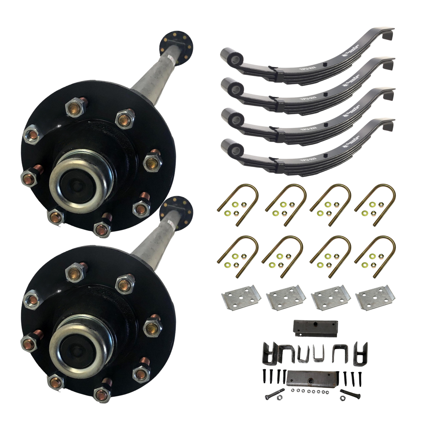 7K KC Idler Tandem Axle Trailer Kit w/ TPU-232 Slipper Springs