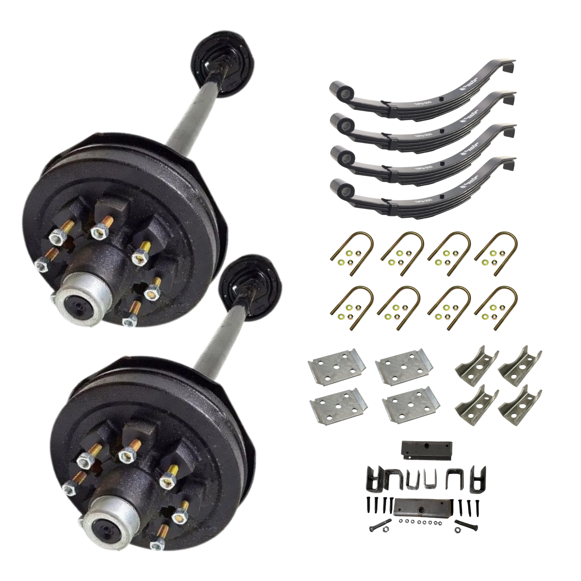 7K KC Electric Brake Tandem Axle Trailer Kit w/ TPU-232 Slipper Springs