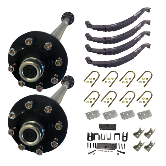 7K KC Idler Tandem Axle Trailer Kit w/ TPU-161 Slipper Springs