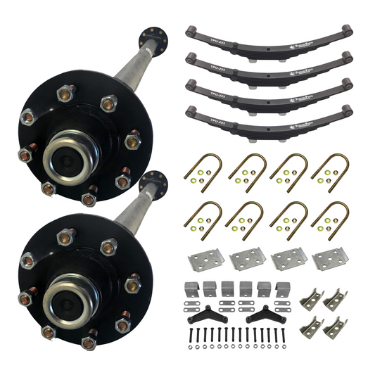 7K KC Idler Tandem Axle Trailer Kit w/ Double Eye Springs