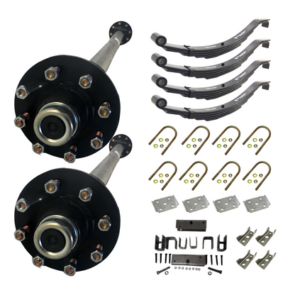 7K KC Idler Tandem Axle Trailer Kit w/ TPU-232 Slipper Springs