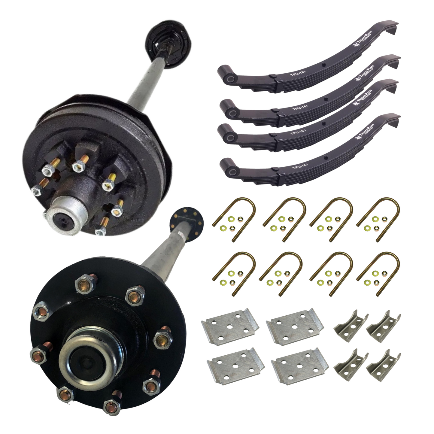 7k Carter Tandem Medium Duty AXLE WITH TPU-161 Slipper Springs AND U BOLT KIT