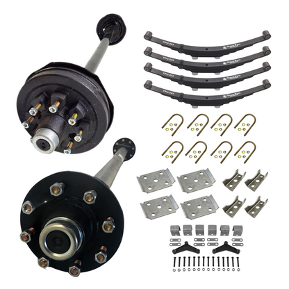 7K KC MEDIUM DUTY Tandem Axle Trailer Kit w/ Double Eye Springs