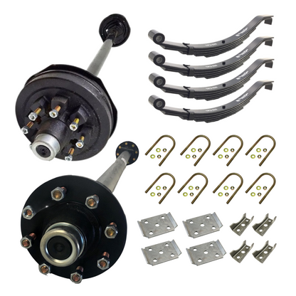 7k Carter Tandem Medium Duty AXLE WITH TPU-232 Slipper Springs AND U BOLT KIT