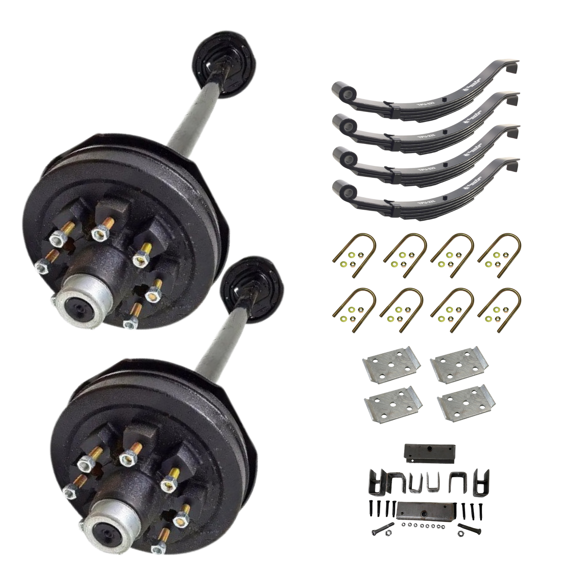 7K KC Electric Brake Tandem Axle Trailer Kit w/ TPU-232 Slipper Springs