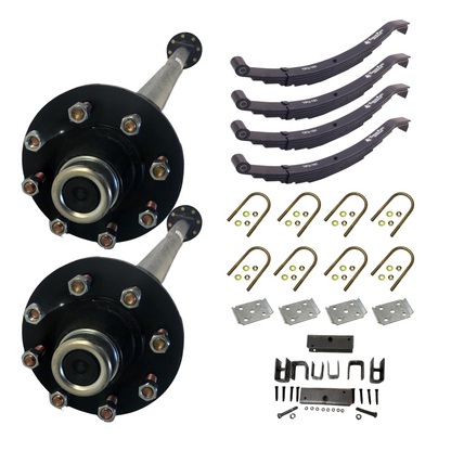 7K KC Idler Tandem Axle Trailer Kit w/ TPU-161 Slipper Springs