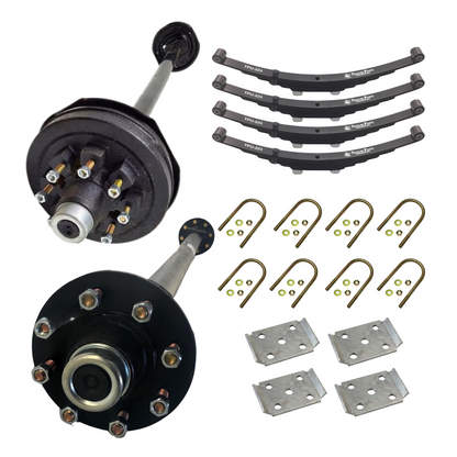 7k Carter Tandem MEDIUM DUTY AXLE WITH DOUBLE EYE SPRINGS AND U BOLT KIT