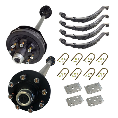 7k Carter Tandem Medium Duty AXLE WITH TPU-232 Slipper Springs AND U BOLT KIT