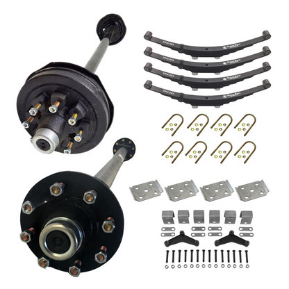 7K KC MEDIUM DUTY Tandem Axle Trailer Kit w/ Double Eye Springs