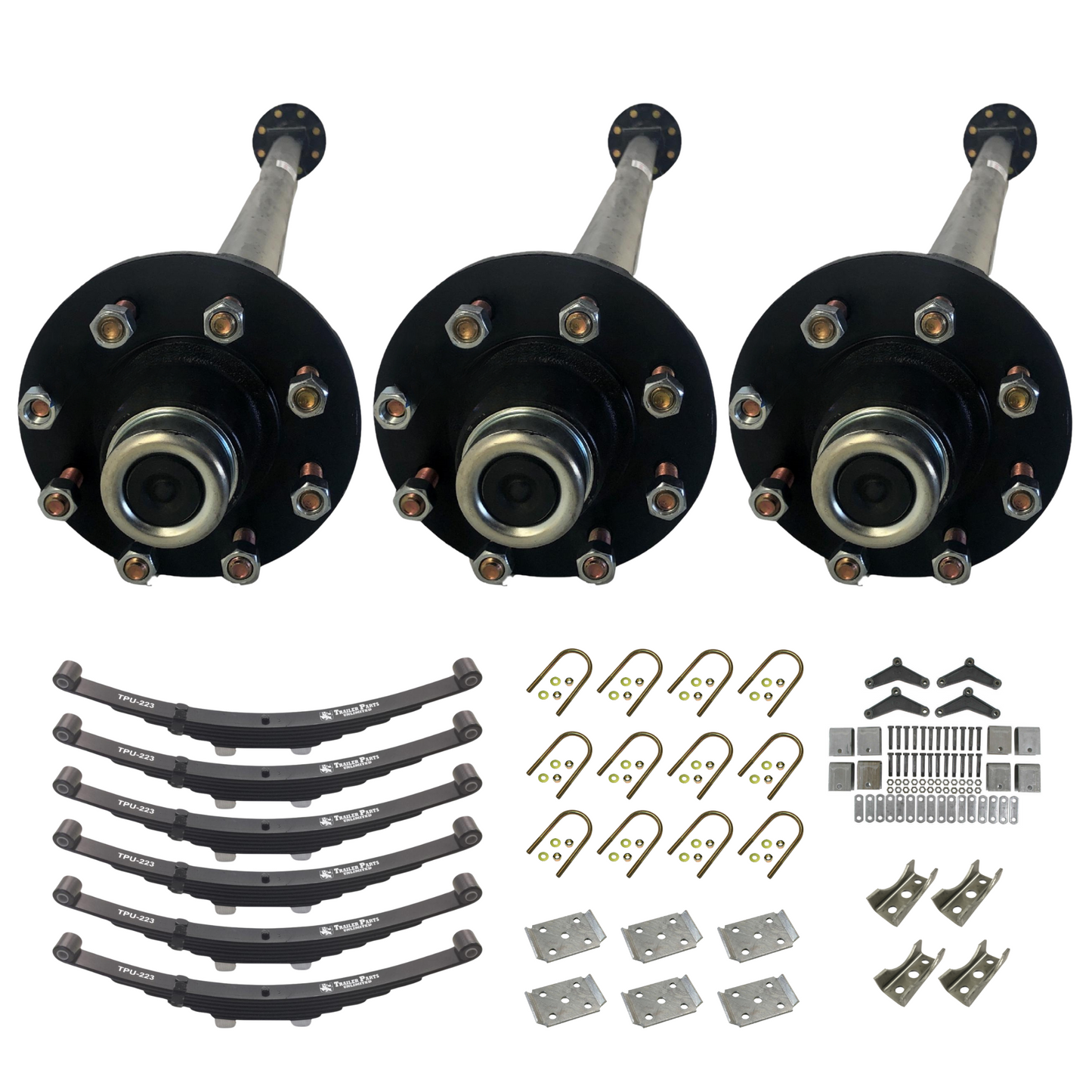 7K KC Idler Triple Axle Trailer Kit w/ Double Eye Springs