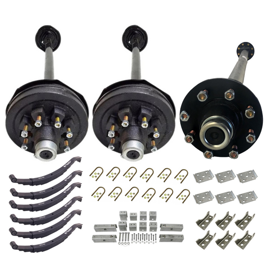 7K KC Medium Duty Triple Axle Trailer Kit w/ TPU-161 Slipper Springs