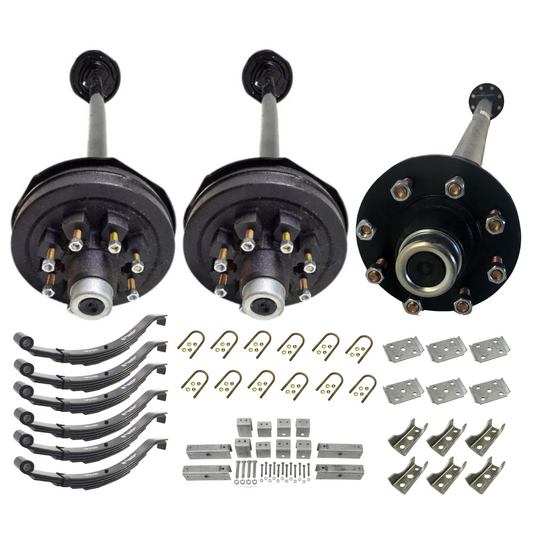 7K KC Medium Duty Triple Axle Trailer Kit w/ TPU-232 Slipper Springs