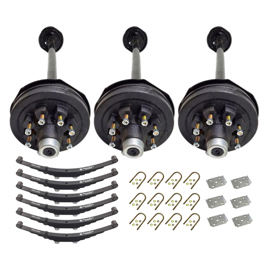 7k Carter Triple MEDIUM DUTY AXLE WITH DOUBLE EYE SPRINGS AND U BOLT KIT