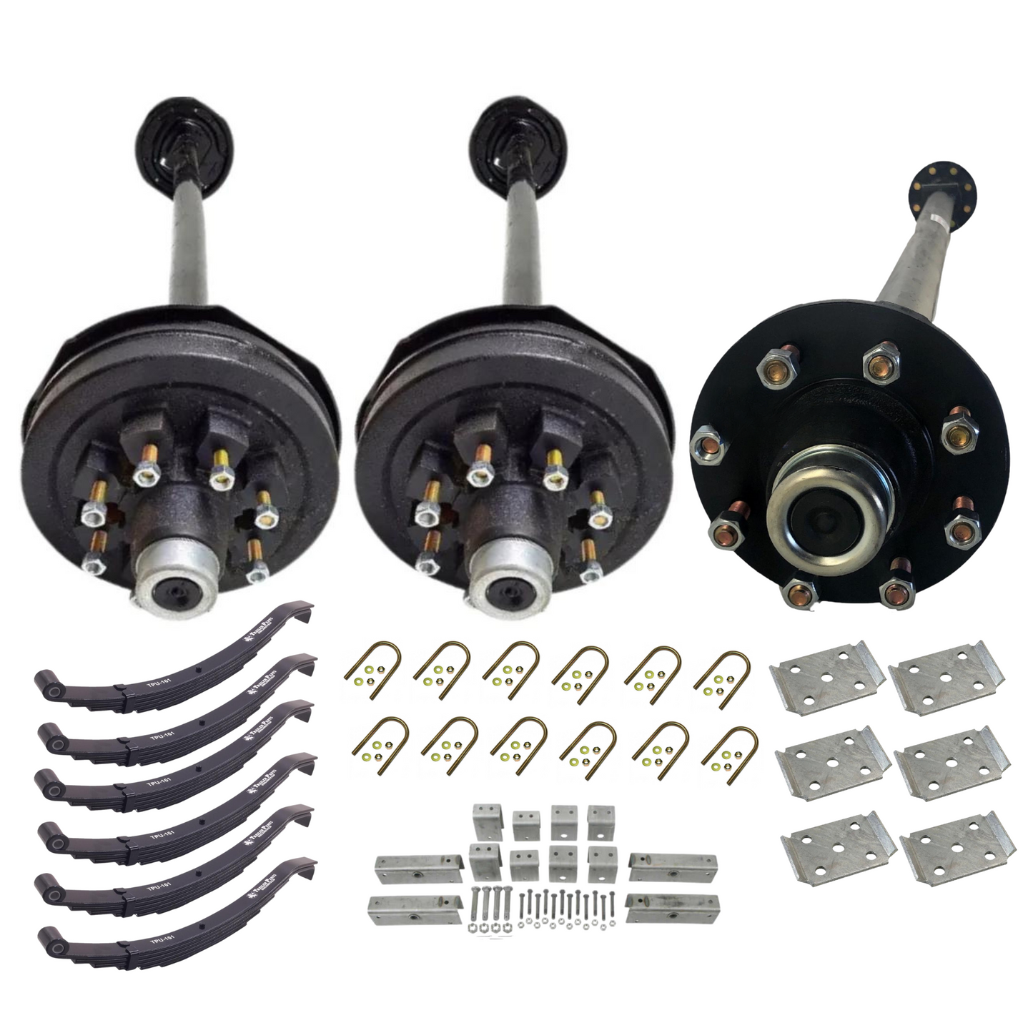 7K KC Medium Duty Triple Axle Trailer Kit w/ TPU-161 Slipper Springs