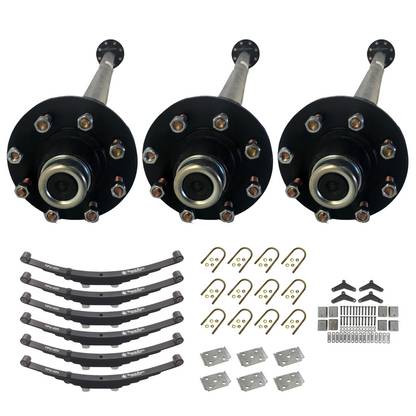 7K KC Idler Triple Axle Trailer Kit w/ Double Eye Springs