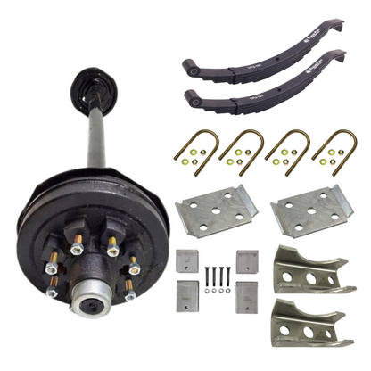 7K KC Electric Brake Single Axle Trailer Kit w/ TPU-161 Slipper Springs