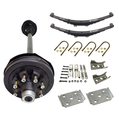 7K KC Electric Brake Single Axle Trailer Kit w/ Double Eye Springs