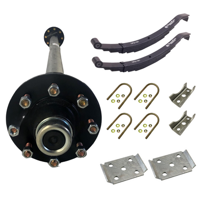 7K CARTER idler AXLE WITH TPU-161 Slipper Springs AND U BOLT KIT