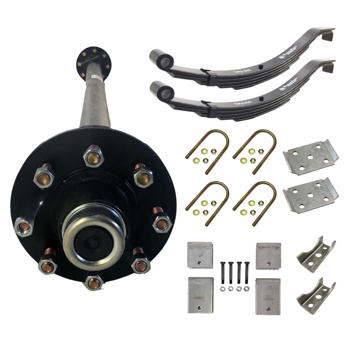 7K KC Idler Single Axle Trailer Kit w/ TPU-232 Slipper Springs