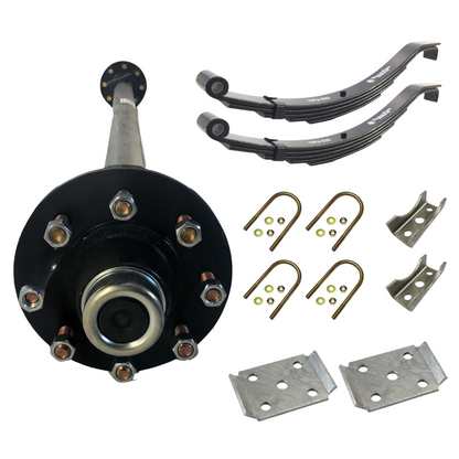 7K CARTER idler AXLE WITH TPU-232 Slipper Springs AND U BOLT KIT