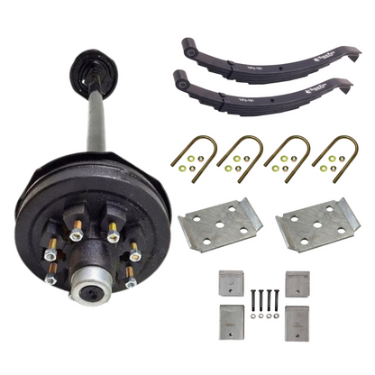 7K KC Electric Brake Single Axle Trailer Kit w/ TPU-161 Slipper Springs