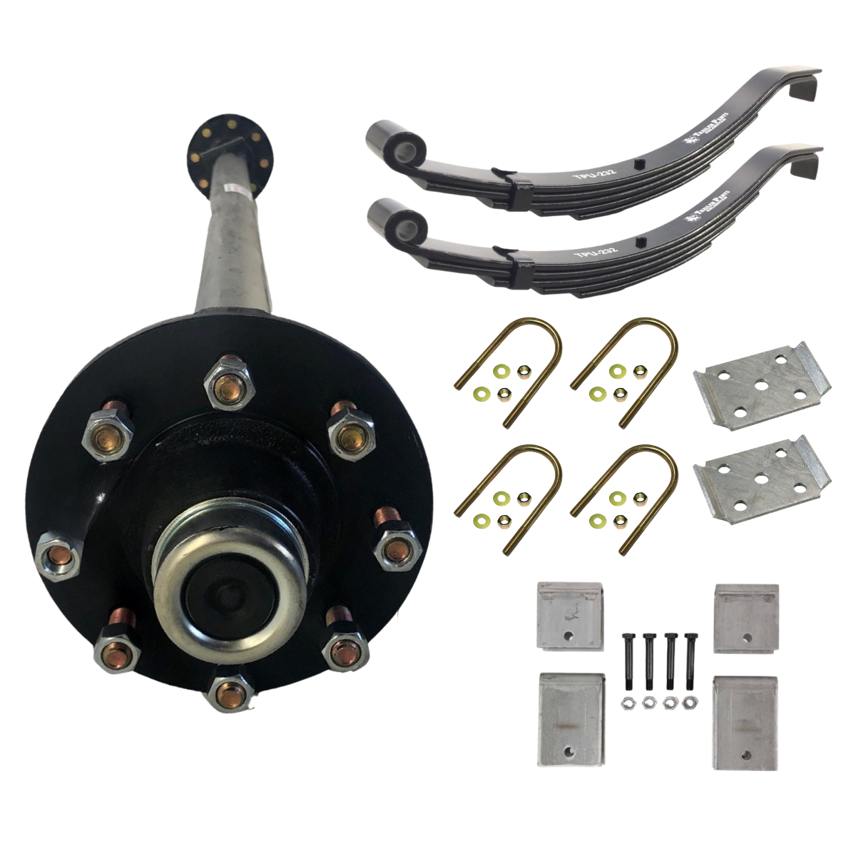 7K KC Idler Single Axle Trailer Kit w/ TPU-232 Slipper Springs