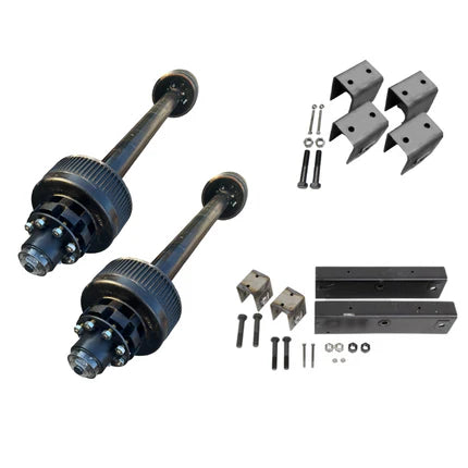 Carter 12K Tandem Axle Kit | Heavy-Duty | Electric Brake | Dexter Compatible