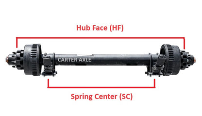 Carter 12K Trailer Axle | Electric Brake | 8-Lug | Heavy-Duty